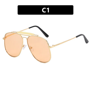 Crystal Luxe Aviators' Sunglasses