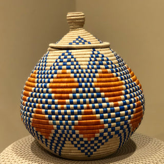 HANDWOVEN SISAL PEACE BASKET image 0