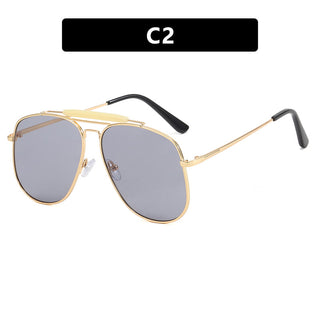 Crystal Luxe Aviators' Sunglasses