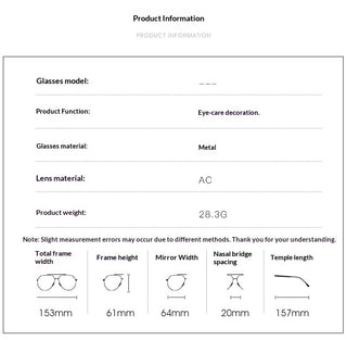 Lunettes de soleil oversize carrées en métal – Vert et or