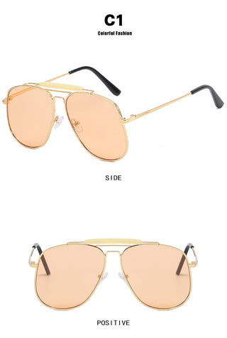 Crystal Luxe Aviators' Sunglasses