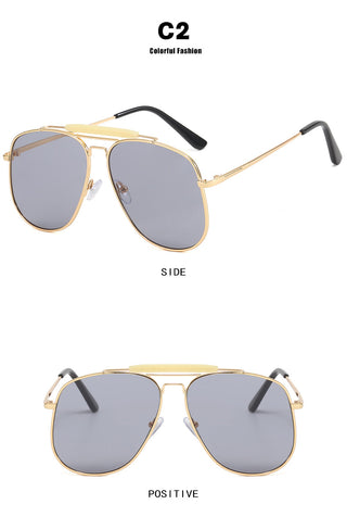 Crystal Luxe Aviators' Sunglasses
