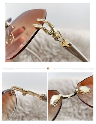Lunettes de soleil chic sans monture