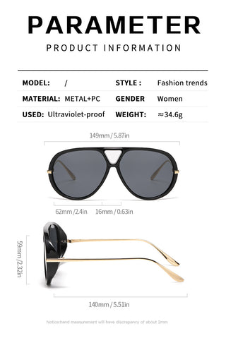 Lunettes de soleil aviateur de luxe