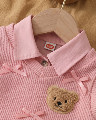 Pink Teddy Charm Set