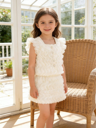 Ivory Rose Ruffle Set