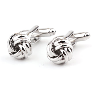 Silver knot cufflinks