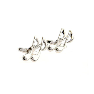 Silver Musical Note Cufflinks