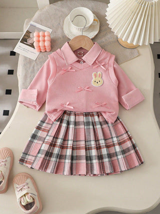 Pink Teddy Charm Set