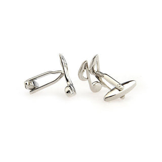 Silver Musical Note Cufflinks