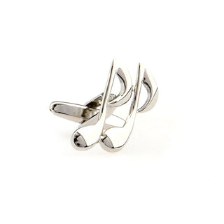 Silver Musical Note Cufflinks