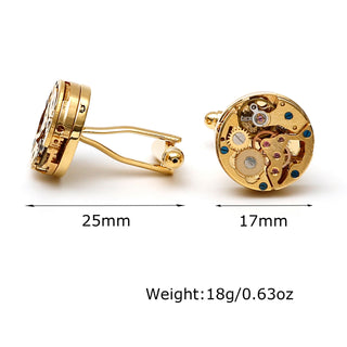 Gold Mechanical Cufflinks