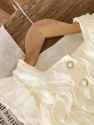 Ivory Rose Ruffle Set