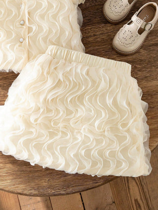 Ivory Rose Ruffle Set