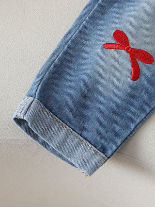 Ruby Ribbon Denim Set