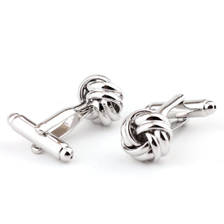 Silver knot cufflinks