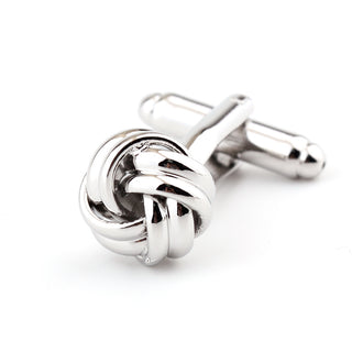 Silver knot cufflinks