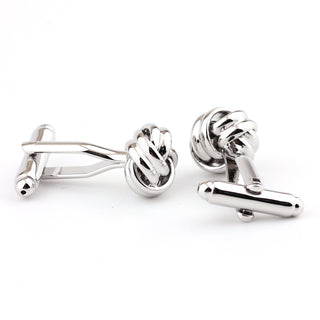 Silver knot cufflinks