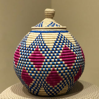 HANDWOVEN SISAL PEACE BASKET image 0