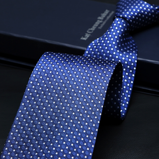 Blue Prestige Polka Tie