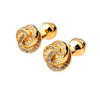 Golden Crystal Cufflinks