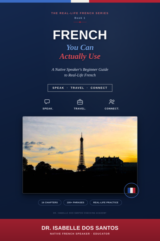 French You Can Actually Use beginner French eBook by Dr. Isabelle Dos Santos, a native speaker’s guide to real-life French