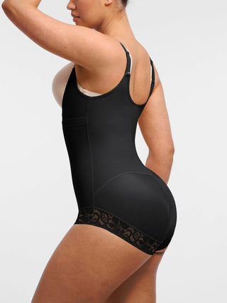U-shaped Front Zipper Lace Shapewear