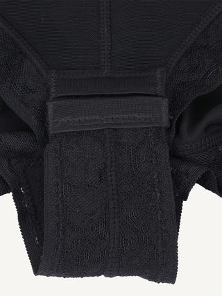 U-shaped Front Zipper Lace Shapewear