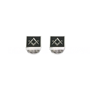 Black Square Compass Cufflinks