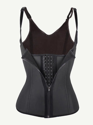 Women's Latex Waist Trainer Vest – 6 Steel Bones & Adjustable 3-Row Hooks