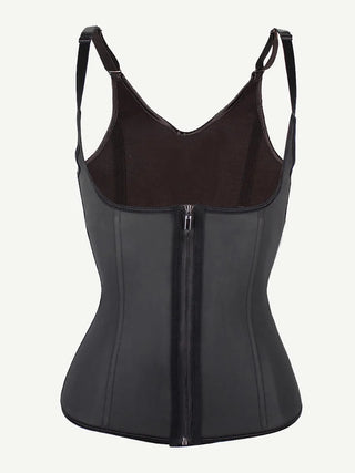 Women's Latex Waist Trainer Vest – 6 Steel Bones & Adjustable 3-Row Hooks