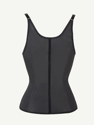 Women's Latex Waist Trainer Vest – 6 Steel Bones & Adjustable 3-Row Hooks