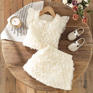 Ivory Rose Ruffle Set