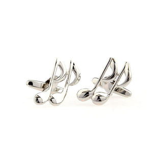Silver Musical Note Cufflinks