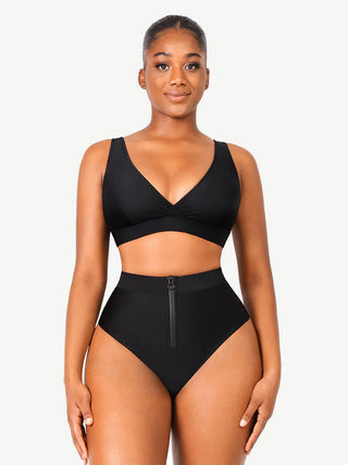 Surplice Neckline Bikini Ensemble