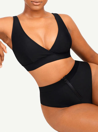 Surplice Neckline Bikini Ensemble