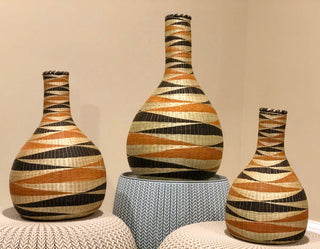 UBURAZA'S HANDWOVEN SISAL PEACE POT/ENSEMBLE(SET OF 3) image 0