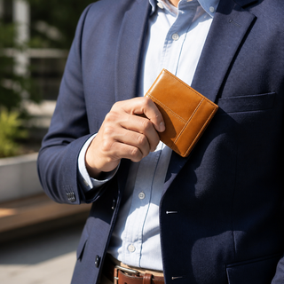 Men's Oil-Wax Genuine Leather Bifold Wallet