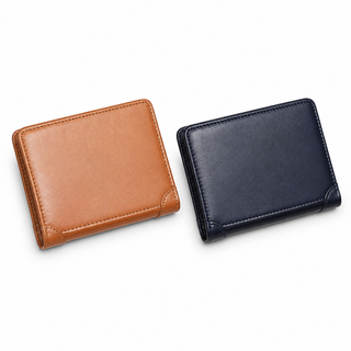 Men's Top-Grain Genuine Leather Bifold Wallet – Classic & Slim