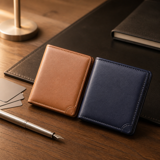 Men's Top-Grain Genuine Leather Bifold Wallet – Classic & Slim