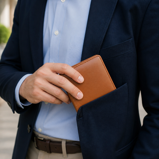 Men's Top-Grain Genuine Leather Bifold Wallet – Classic & Slim