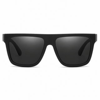 Men’s Premium Polarized Sports Sunglasses – Matte Black Rectangular Frame
