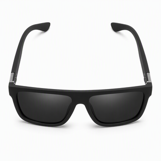 Men’s Premium Polarized Sports Sunglasses – Matte Black Rectangular Frame