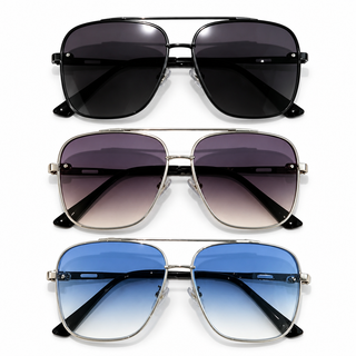 Men's Oversized Square Aviator Sunglasses – Gradient Lens Collection  Copy title