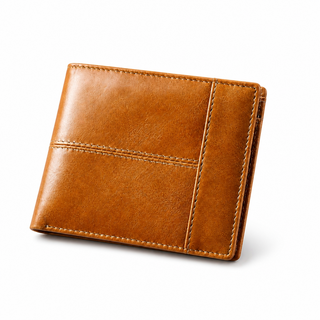 Men's Oil-Wax Genuine Leather Bifold Wallet