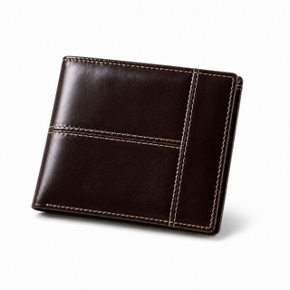 Men's Oil-Wax Genuine Leather Bifold Wallet